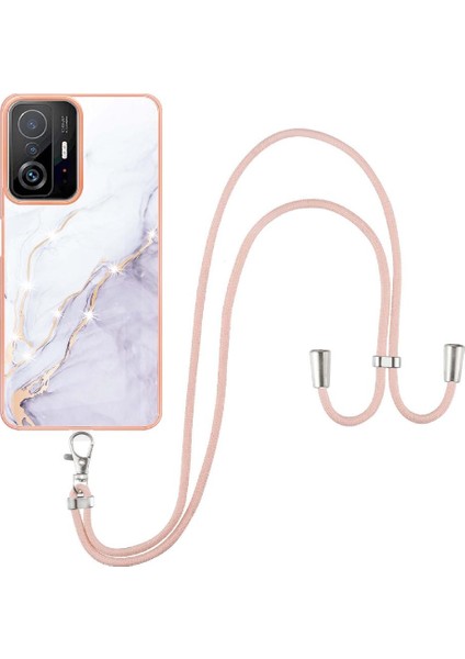 Xiaomi 11T/11T Pro Mermer Anti-Scratch Yumuşak Tampon Crossbody (Yurt Dışından)