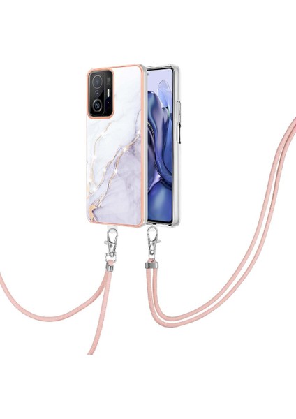 Xiaomi 11T/11T Pro Mermer Anti-Scratch Yumuşak Tampon Crossbody (Yurt Dışından)