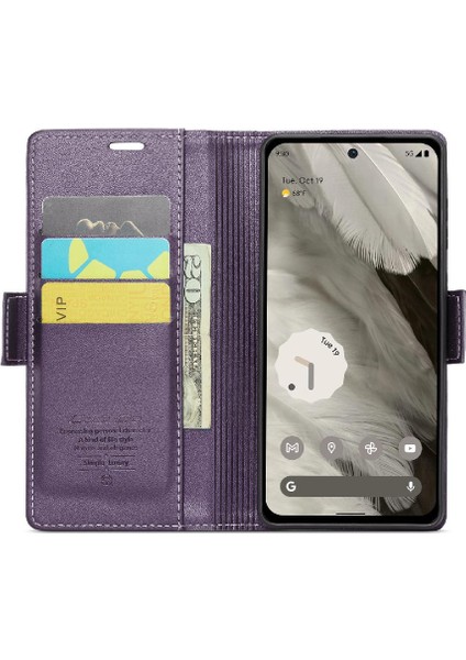 Google Pixel 8 Kart Yuvası Cüzdan Durumda Kickstand Darbeye Dayanıklı (Yurt Dışından) modelleri
