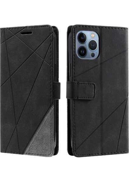 IPhone 14 Için Kılıf Pro Cüzdan Flip Folio Pu Deri Darbeye Kart Tutucu (Yurt Dışından)