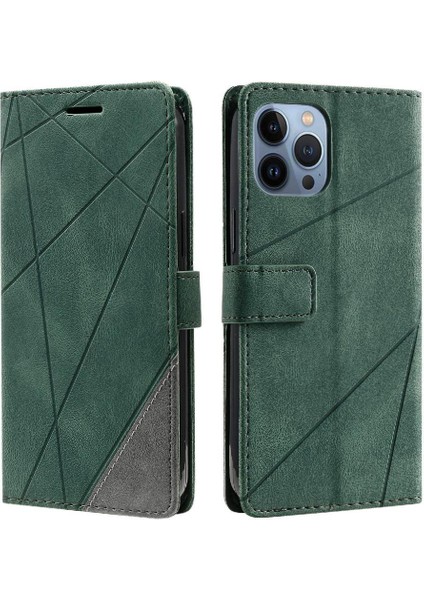 IPhone 13 Için Kılıf Pro Cüzdan Flip Folio Manyetik Pu Deri Kart Tutucu (Yurt Dışından)