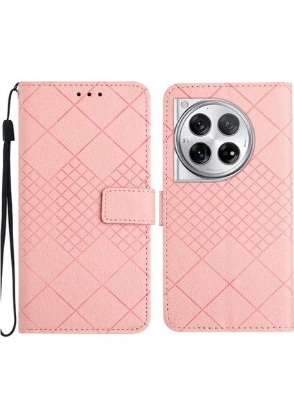 Oneplus 12 5g Elmas Kabartmalı Kart Yuvası Için Flip Case El Pu ile Standı (Yurt Dışından)