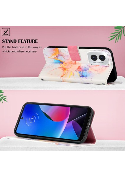 Motorola Moto G Oynamak Için Kılıf 4g 2024 Pu Deri Cüzdan Mermer Desen (Yurt Dışından) indirimleri