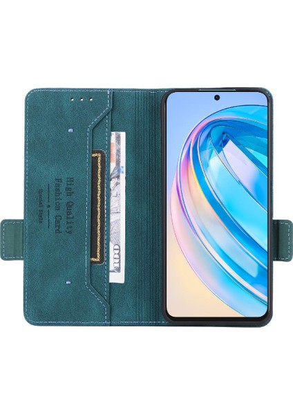 BDT Market Kart Tutucu Kickstand ile Onur X8A Deri Folio Flip Case Için Kılıf (Yurt Dışından)