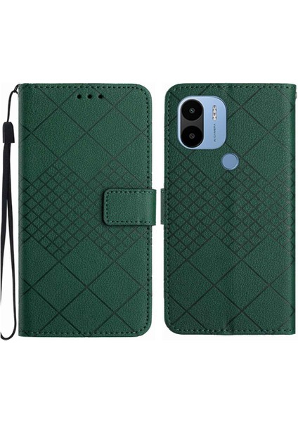 El Kayışı Manyetik Kapak Kart Yuvası ile Xiaomi Poco C51 4g Için Flip Case (Yurt Dışından)