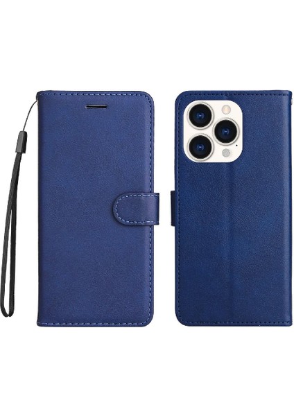 Iphone 14 Için Flip Case Pro Klasik Düz Renk Iş Cüzdan Telefon Kılıfı (Yurt Dışından)