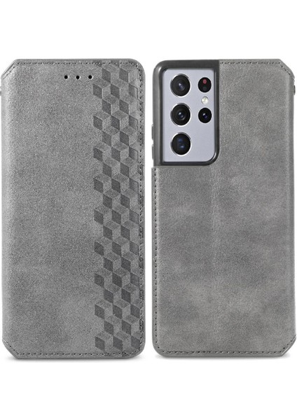 Samsung Galaxy S21 Ultra Zarif Iş Cüzdan Fonksiyonu Için Kılıf Çevirin (Yurt Dışından)