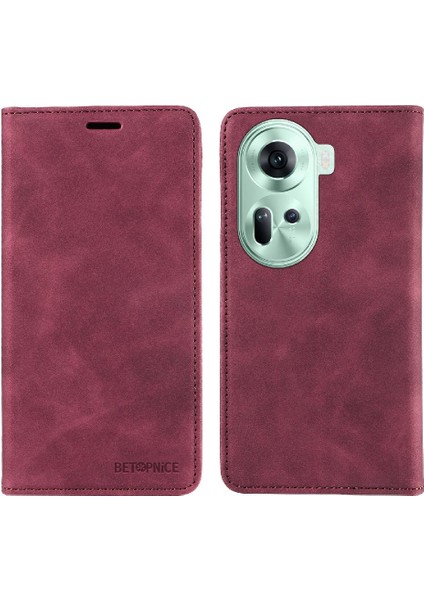 Oppo Oppo 11 5g Koruyucu Pu Deri Manyetik Folyo Cüzdan Için Kılıf (Yurt Dışından) modelleri