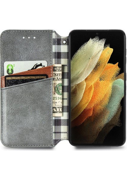 Samsung Galaxy S21 Ultra Zarif Iş Cüzdan Fonksiyonu Için Kılıf Çevirin (Yurt Dışından) modelleri