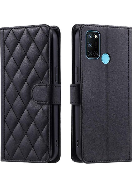 Realme C17 Için Telefon Kılıfı Kart Yuvaları Tutucu El Kayışı Manyetik Kafes (Yurt Dışından)