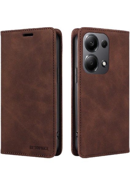 Xiaomi Redmi Için Not 13 Pro 4g Manyetik Folio Cüzdan Koruyucu Pu (Yurt Dışından)