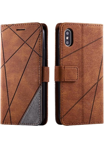 IPhone X/xs Darbeye Dayanıklı Manyetik Cüzdan Çevirme Folyo Kart Tutucu Pu (Yurt Dışından)