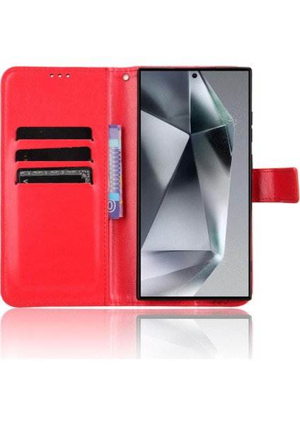 Samsung Galaxy S24 Ultra 5g Kapak Çevirin Manyetik Kart Tutucu Cüzdan (Yurt Dışından)