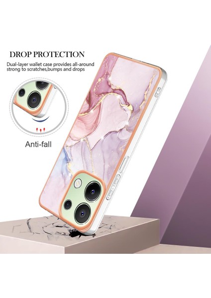 Xiaomi Redmi Için Not 13 4g Mermer Desen Yumuşak Tampon Koruma Tpu (Yurt Dışından)