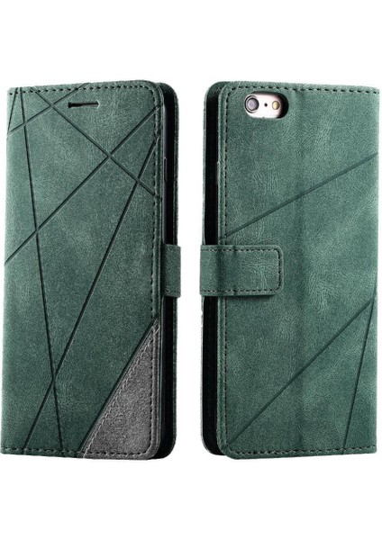 IPhone 6 Için Kılıf Artı/6s Artı Manyetik Pu Deri Kart Tutucu Kickstand (Yurt Dışından)