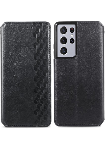 Samsung Galaxy S21 Ultra Zarif Iş Cüzdan Fonksiyonu Için Kılıf Çevirin (Yurt Dışından)