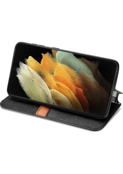 Samsung Galaxy S21 Ultra Zarif Iş Cüzdan Fonksiyonu Için Kılıf Çevirin (Yurt Dışından) indirimleri