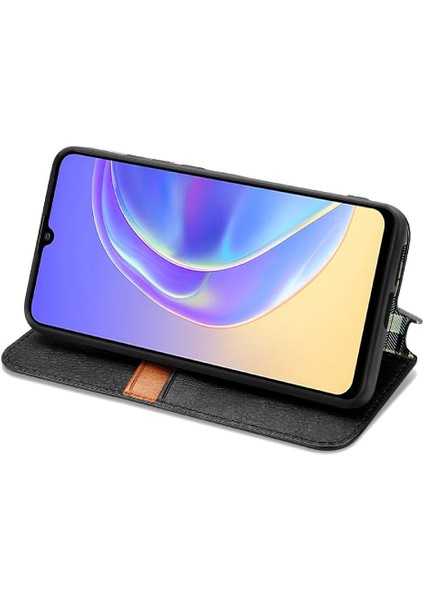 Vıvo V21E 5g Flip Kapak Için Kılıf Zarif Iş Deri Kılıf Cüzdan (Yurt Dışından) fırsatları