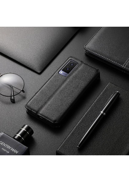 Vıvo V21E 5g Flip Kapak Için Kılıf Zarif Iş Deri Kılıf Cüzdan (Yurt Dışından) indirimleri