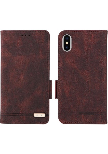 Kart Tutucu Kickstand Deri Folio Flip Case ile iphone Xr Için Kılıf (Yurt Dışından)