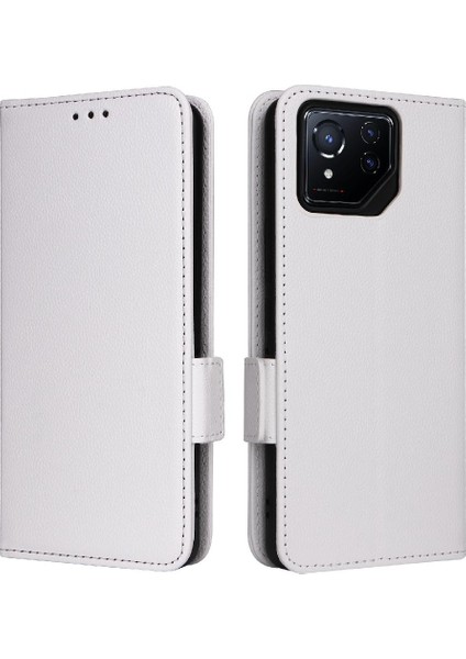 Asus Rog Telefon 8 Pu Deri Yan Toka Cüzdan Manyetik Kart (Yurt Dışından)