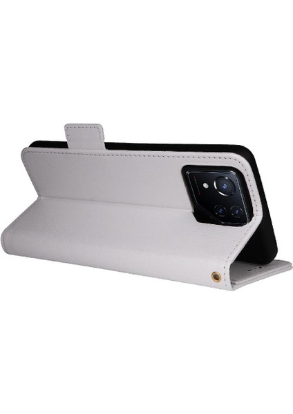 Asus Rog Telefon 8 Pu Deri Yan Toka Cüzdan Manyetik Kart (Yurt Dışından)
