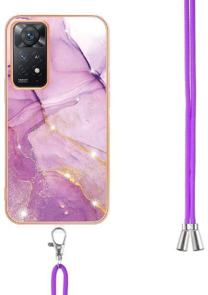 Xiaomi Redmi Için Not 11 4g Mermer Crossbody Kordon Askısı Tampon (Yurt Dışından)