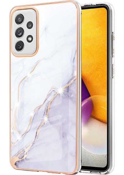 Samsung Galaxy A72 5g Mermer Desen Koruma Yumuşak Tampon Ince (Yurt Dışından)