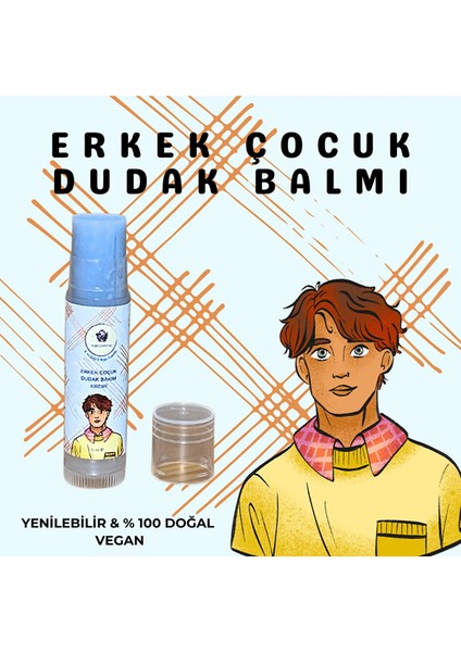Doğal & Vegan Erkek Çocuk Dudak Balmı