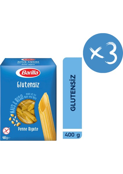 Glutensiz Penne 400GR x 3 Adet