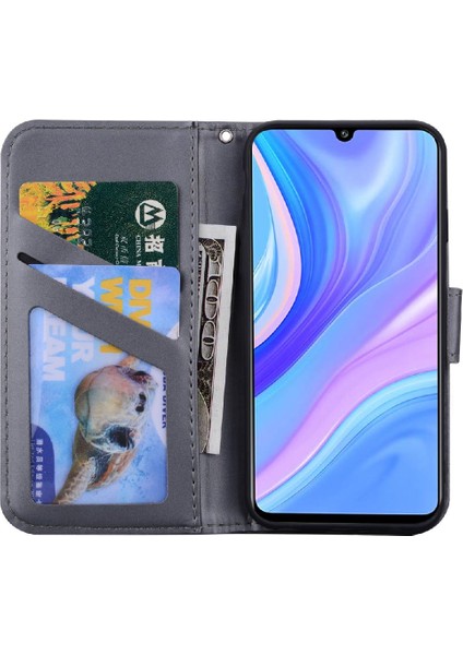 Huawei Y8P Basit Iş Darbeye Dayanıklı Cüzdan Flip Kapak Için Flip Case (Yurt Dışından)