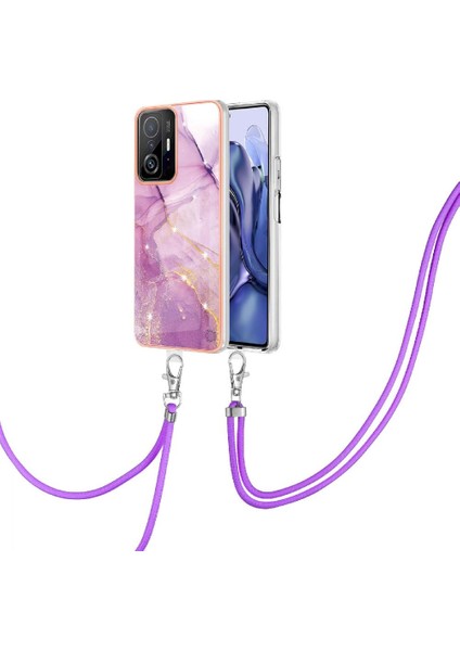 Xiaomi 11T/11T Pro Mermer Anti-Scratch Yumuşak Tampon Crossbody (Yurt Dışından)
