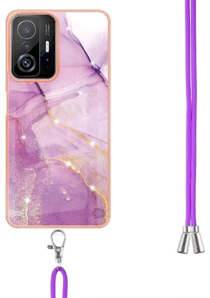 Xiaomi 11T/11T Pro Mermer Anti-Scratch Yumuşak Tampon Crossbody (Yurt Dışından)