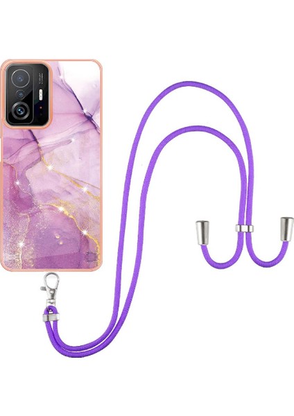 Xiaomi 11T/11T Pro Mermer Anti-Scratch Yumuşak Tampon Crossbody (Yurt Dışından)