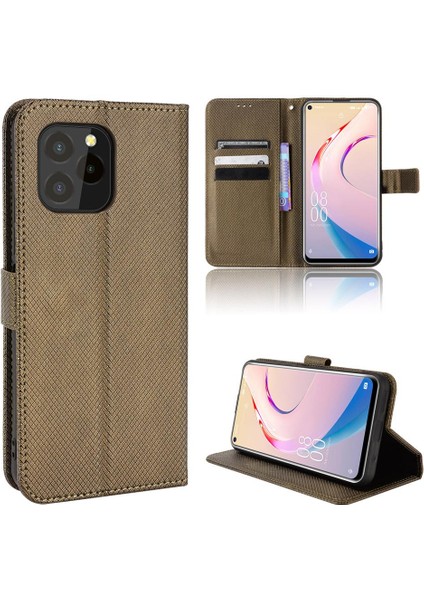 Oukitel C21 Pro Kickstand Manyetik Cüzdan Kapak Kart Tutucu Için Kılıf (Yurt Dışından)
