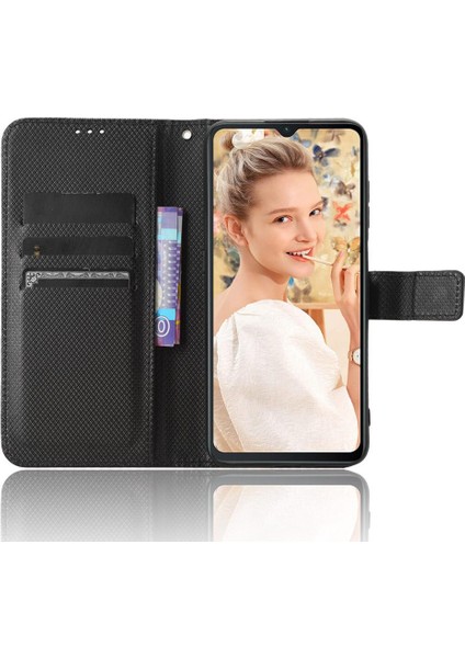 Oukitel C32 Kapak Kart Tutucu Kickstand Manyetik Cüzdan Için Kılıf (Yurt Dışından)