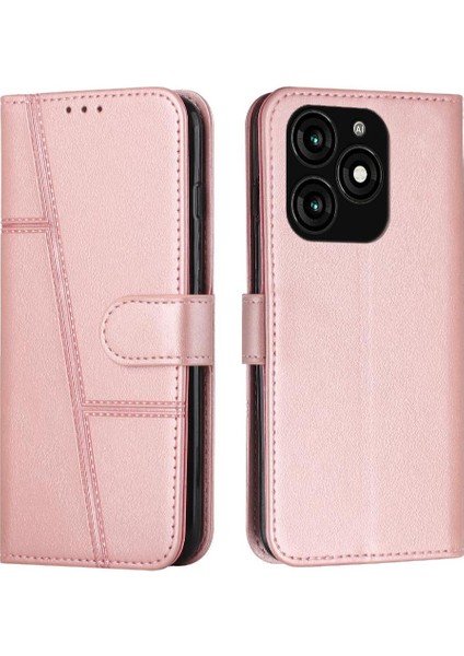 Tecno Spark 20 Için Kılıf Darbeye Kapak Kapak Yan Toka Pu Deri (Yurt Dışından)