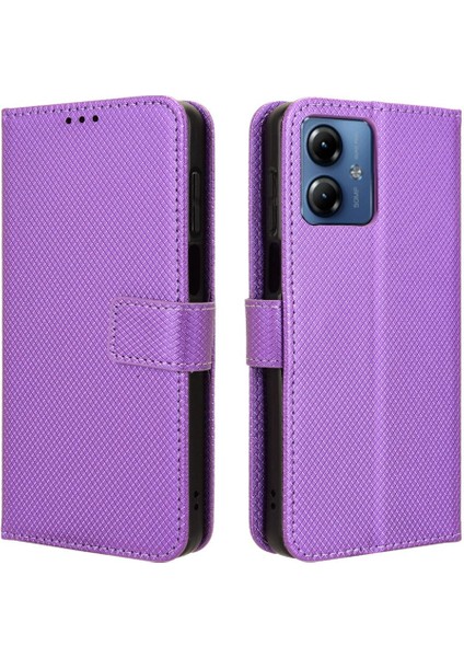 Motorola Moto G14 4g Kart Tutucu Kapak Kickstand Manyetik Cüzdan (Yurt Dışından)