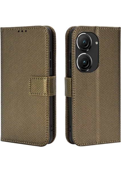 Asus Zenfone 10 Kickstand Kapak Manyetik Cüzdan Kart Tutucu Için Kılıf (Yurt Dışından)