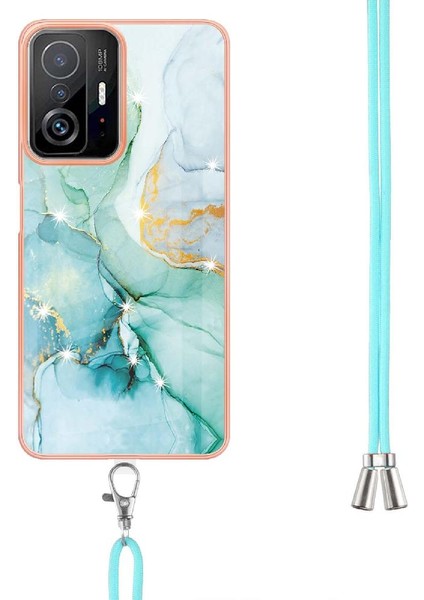 Xiaomi 11T/11T Pro Mermer Anti-Scratch Yumuşak Tampon Crossbody (Yurt Dışından)