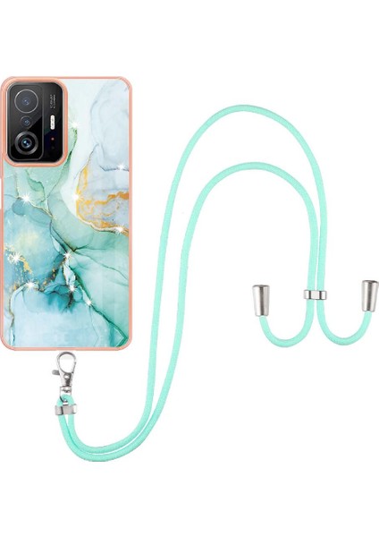 Xiaomi 11T/11T Pro Mermer Anti-Scratch Yumuşak Tampon Crossbody (Yurt Dışından)
