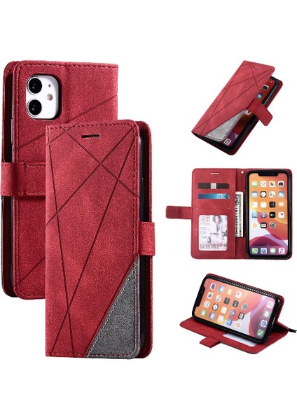 IPhone 11 Için Kılıf Cüzdan Flip Folio Kart Tutucu Kickstand Manyetik Pu (Yurt Dışından)