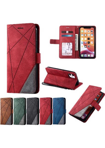 IPhone 11 Için Kılıf Cüzdan Flip Folio Kart Tutucu Kickstand Manyetik Pu (Yurt Dışından)