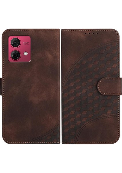Motorola Moto G84 5g Darbeye Deri Kılıf Manyetik Kart Tutucu (Yurt Dışından)