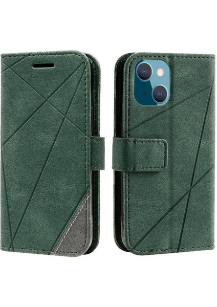 IPhone 13 Için Kılıf Mini Kart Tutucu Kickstand Cüzdan Flip Folio Manyetik (Yurt Dışından)