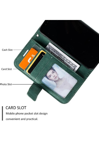 IPhone 13 Için Kılıf Mini Kart Tutucu Kickstand Cüzdan Flip Folio Manyetik (Yurt Dışından)