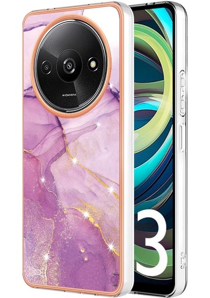 Xiaomi Redmi A3 Mermer Desen Yumuşak Tampon Koruma Için Kılıf Ince Tpu (Yurt Dışından)