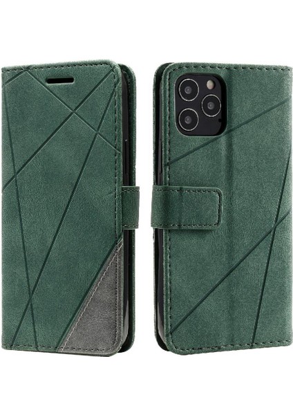 IPhone 12 Için Kılıf Pro Max Kart Tutucu Kickstand Cüzdan Flip Folio Pu (Yurt Dışından)