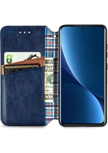 Xıaomı 12 Pro Cüzdan Fonksiyonu Için Kılıf Moda Tasarım Deri Kılıf Flip (Yurt Dışından)