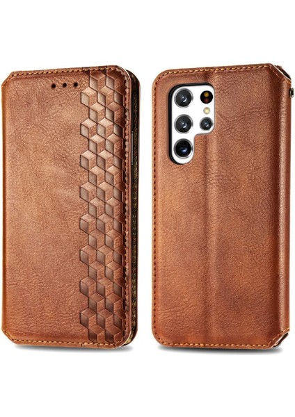 Samsung Galaxy S22 Ultra Flip Kapak Için Kılıf Zarif Iş Cüzdan (Yurt Dışından)